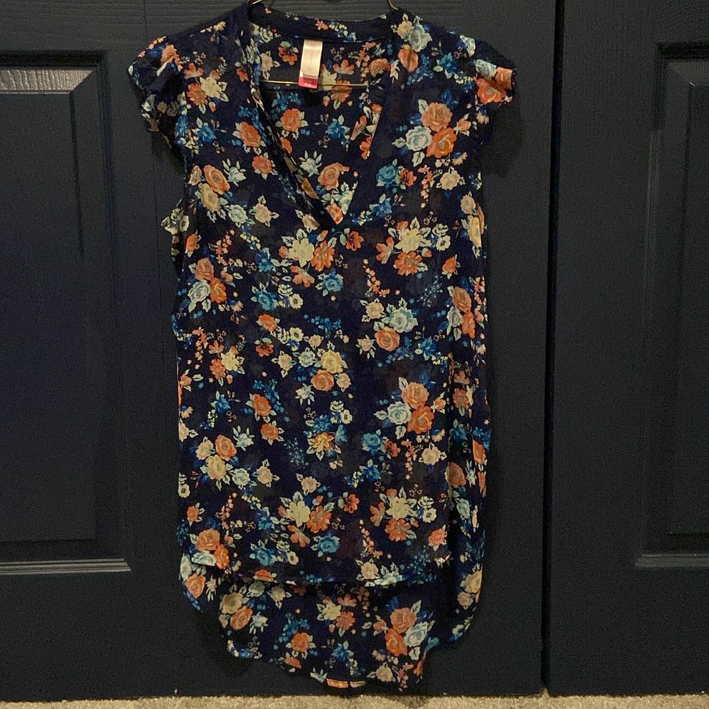 Navy & floral top from No Boundaries
